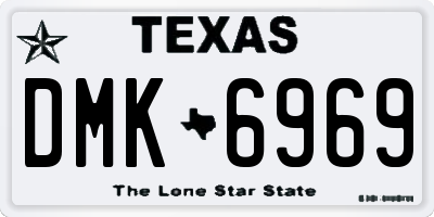 TX license plate DMK6969
