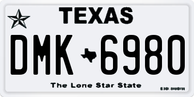 TX license plate DMK6980