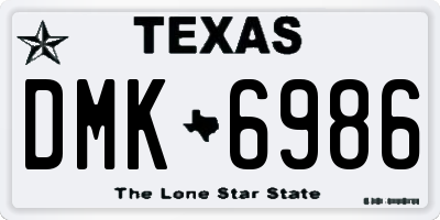 TX license plate DMK6986
