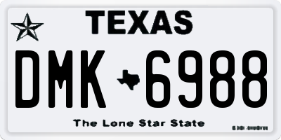 TX license plate DMK6988