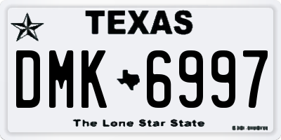 TX license plate DMK6997