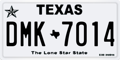 TX license plate DMK7014