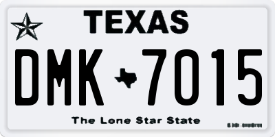 TX license plate DMK7015