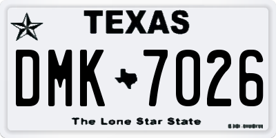 TX license plate DMK7026