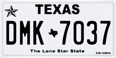 TX license plate DMK7037