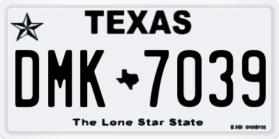 TX license plate DMK7039