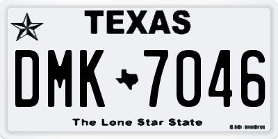 TX license plate DMK7046