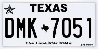 TX license plate DMK7051