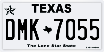 TX license plate DMK7055