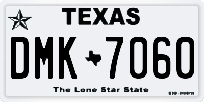 TX license plate DMK7060