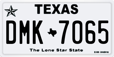 TX license plate DMK7065