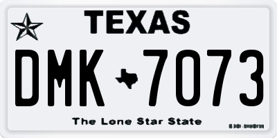 TX license plate DMK7073