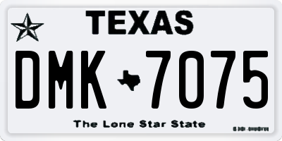 TX license plate DMK7075