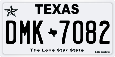 TX license plate DMK7082
