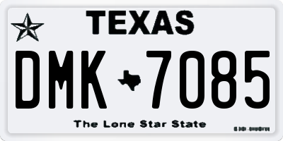 TX license plate DMK7085