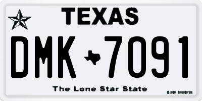 TX license plate DMK7091