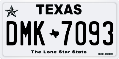 TX license plate DMK7093
