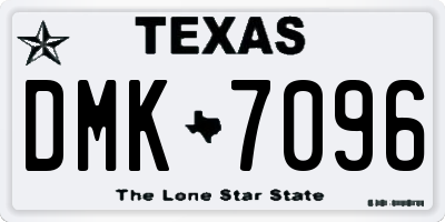 TX license plate DMK7096