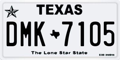 TX license plate DMK7105