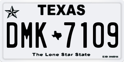 TX license plate DMK7109