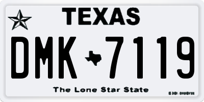 TX license plate DMK7119
