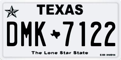 TX license plate DMK7122
