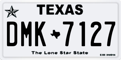 TX license plate DMK7127