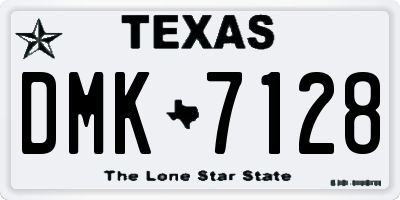 TX license plate DMK7128