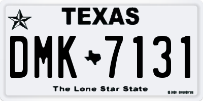 TX license plate DMK7131