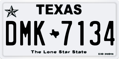 TX license plate DMK7134