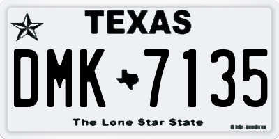 TX license plate DMK7135