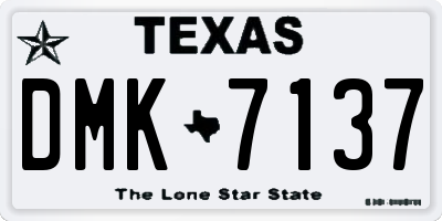 TX license plate DMK7137