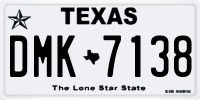 TX license plate DMK7138
