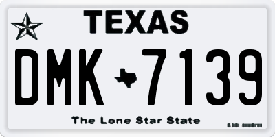 TX license plate DMK7139