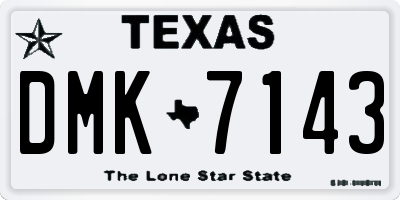 TX license plate DMK7143