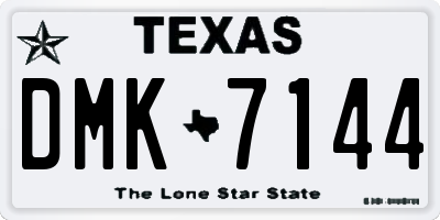 TX license plate DMK7144