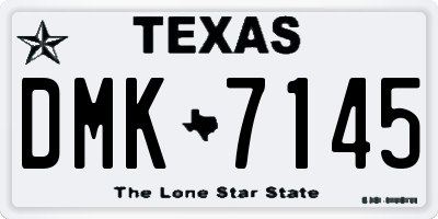 TX license plate DMK7145