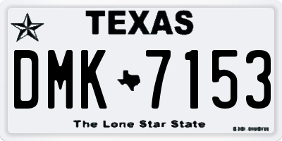 TX license plate DMK7153