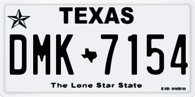 TX license plate DMK7154