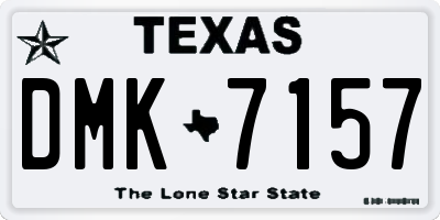 TX license plate DMK7157