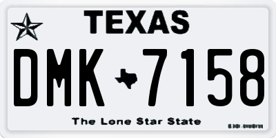 TX license plate DMK7158