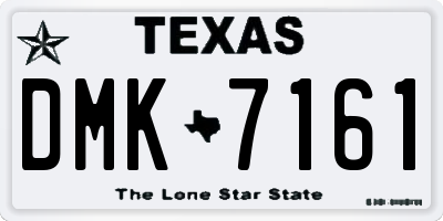 TX license plate DMK7161