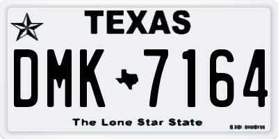 TX license plate DMK7164