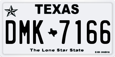 TX license plate DMK7166