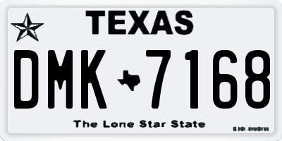 TX license plate DMK7168