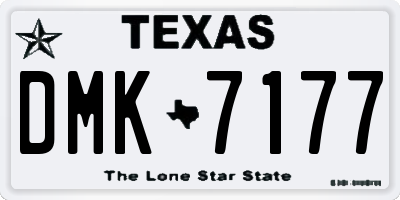 TX license plate DMK7177
