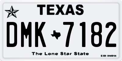 TX license plate DMK7182