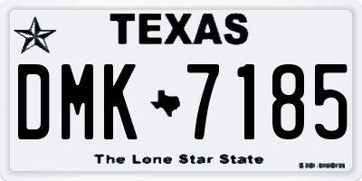 TX license plate DMK7185