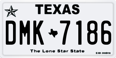 TX license plate DMK7186