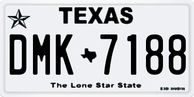TX license plate DMK7188